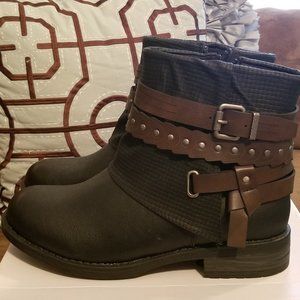 Black Strappy All-Weather Booties
